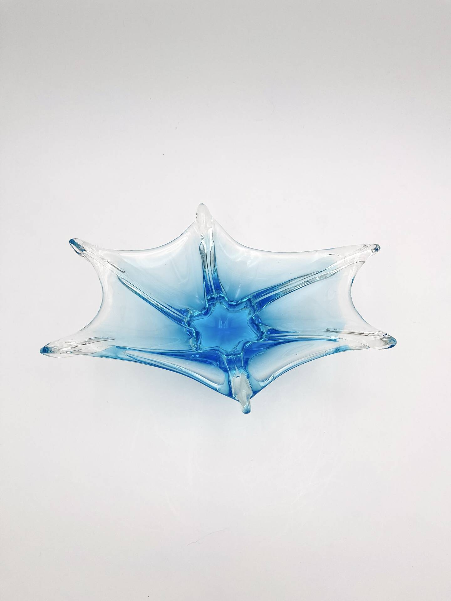 Murano Italy Deep Bowl - Organic Design Lagoon Blue