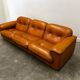 De Sede DS-101 cognac leather sofa/canape/couch with iconic baseball stitching