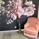 Fauteuil crapaud velours rose
