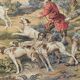 Vintage Aubusson jacquard tapestry "Hunting Scene"