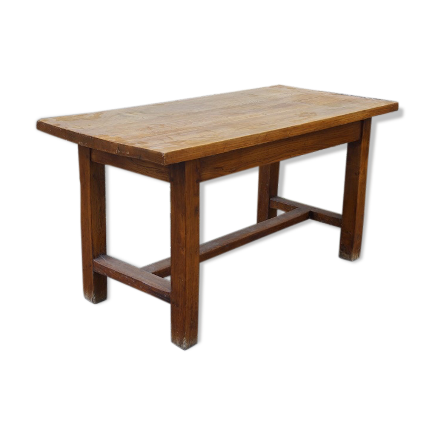 Brutalist table in solid wood