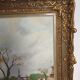 Oil on canvas, winter landscape, baroque setting