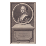Portrait Gravure XVIIIe 1713 Henriette Reine d'Angleterre Henrietta Anne Stuart of England