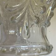 Suspension en verre moulé et métal doré vintage