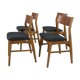 Mid-century teak dining chairs, 1960s, set of 4
