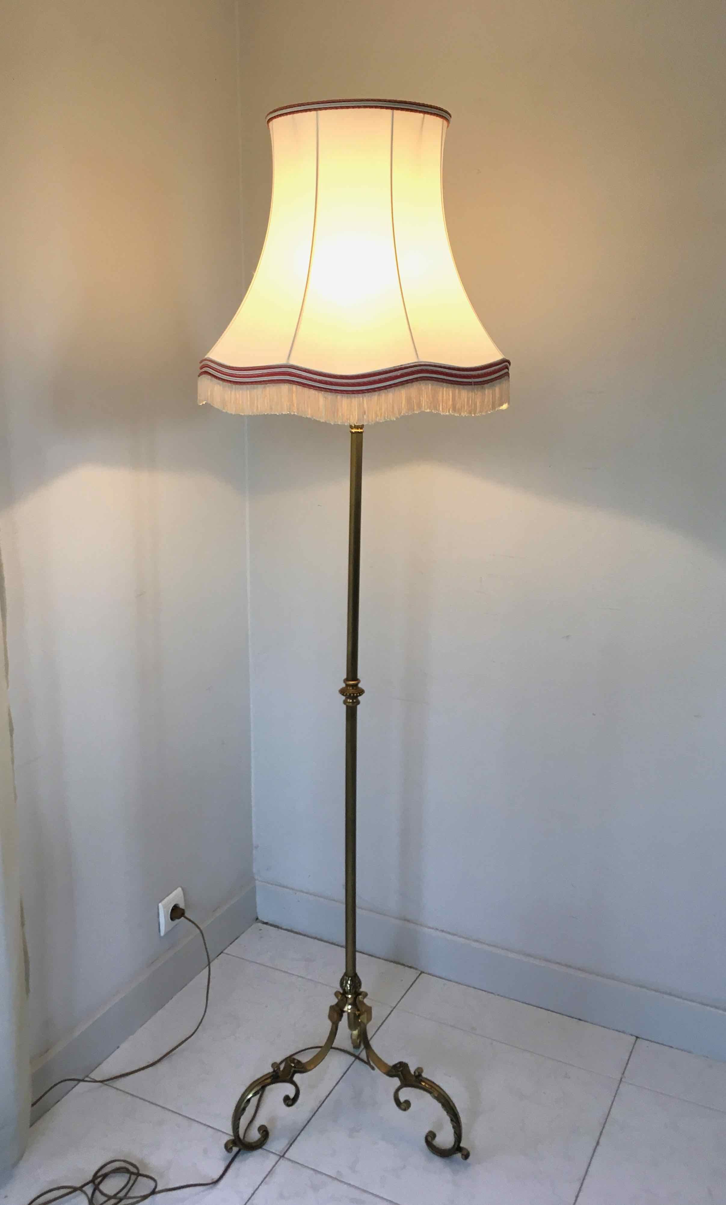 Brass floor lamp 60s