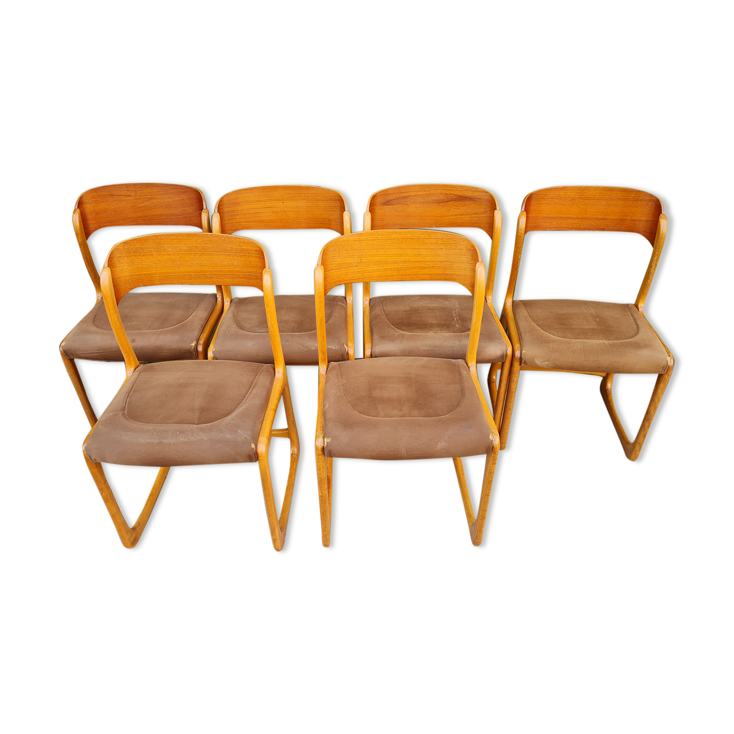 6 chaises traineau Baumann
