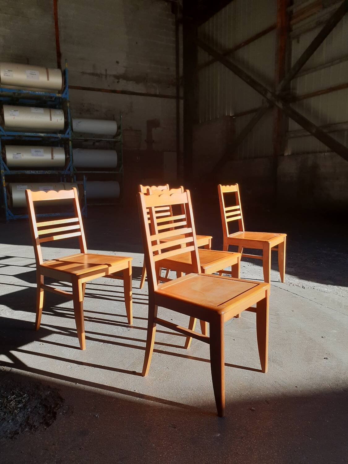 Set of 5 chairs 1950
