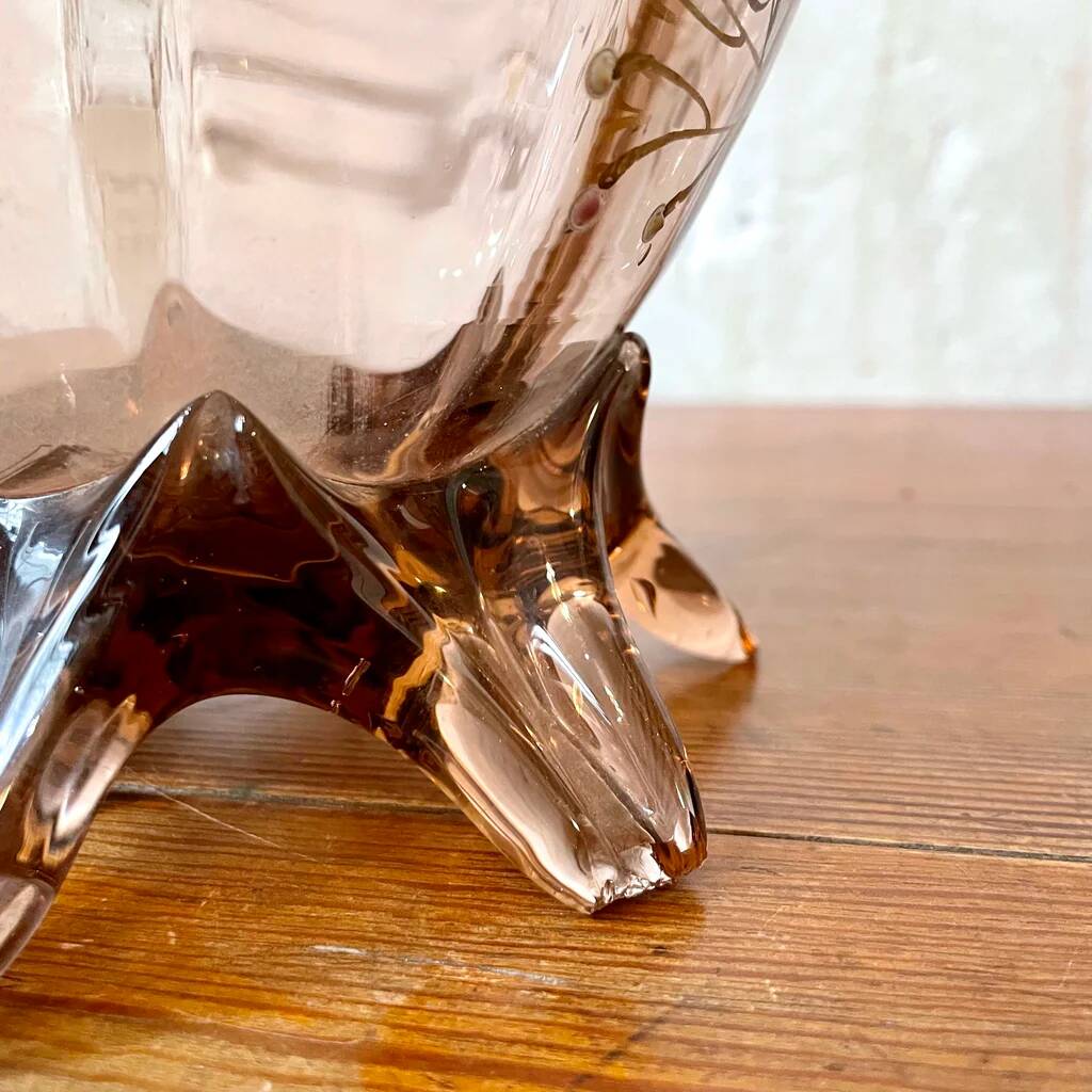 Pair of Art Nouveau crystal vases by Auguste Jean