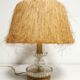 Lampe vintage tiki bar abat jour en fibre naturelle