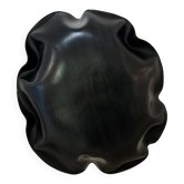 Contemporary Jordi Ribaudí Black Natural Leather Wall Sculpture, 2025