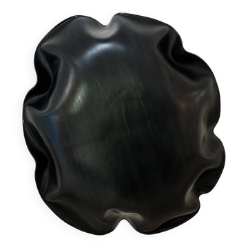 Contemporary Jordi Ribaudí Black Natural Leather Wall Sculpture, 2025