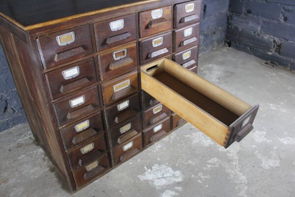 Meuble de métier 24 tiroirs avec porte étiquettes