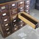 24-drawer trade furniture with label holder