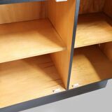 Brutalist sideboard in black ebonized wood