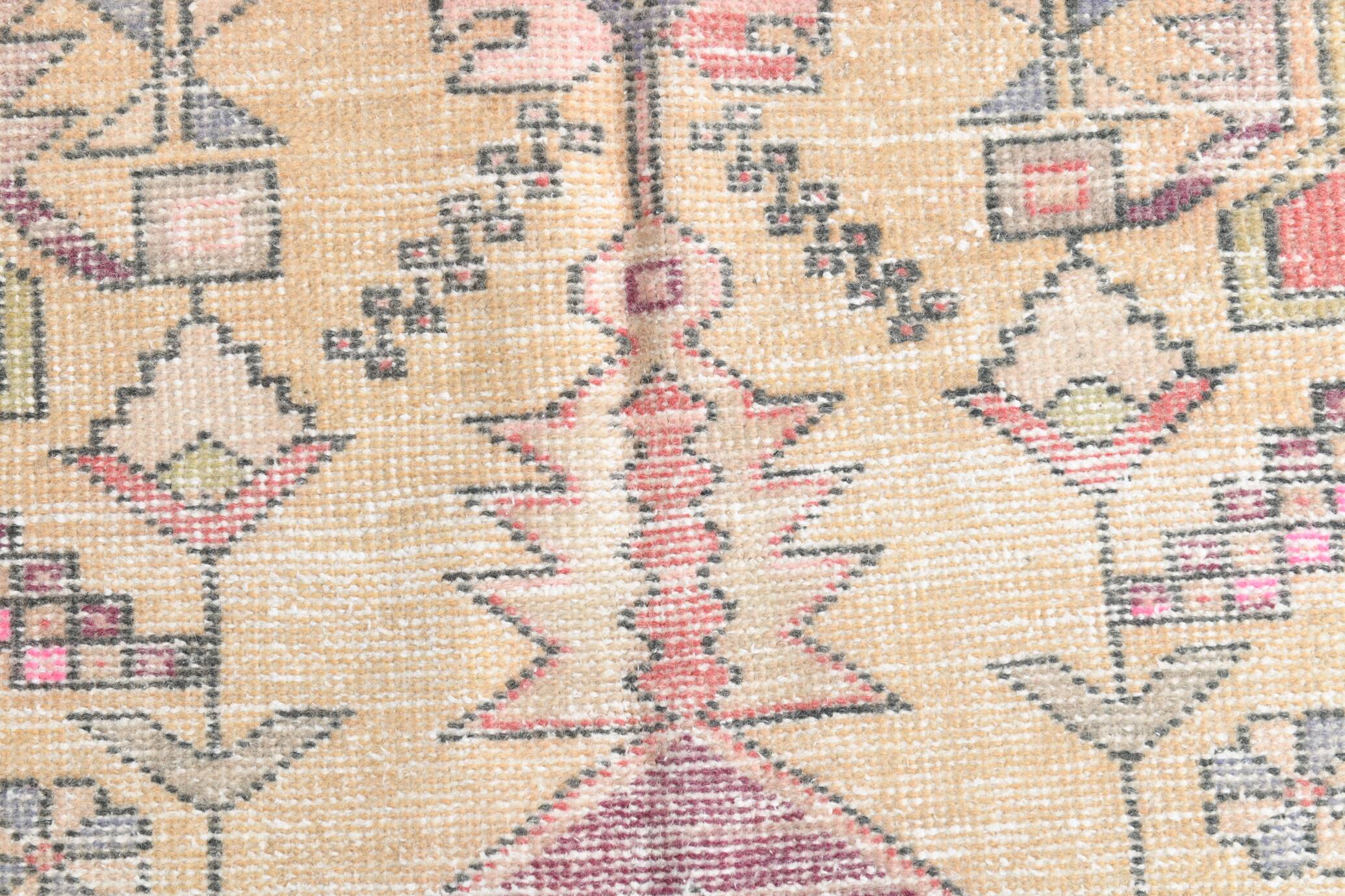 4x8 Rug For Living Room Pale Red Oriental Antique Vintage Rug, 128x248Cm