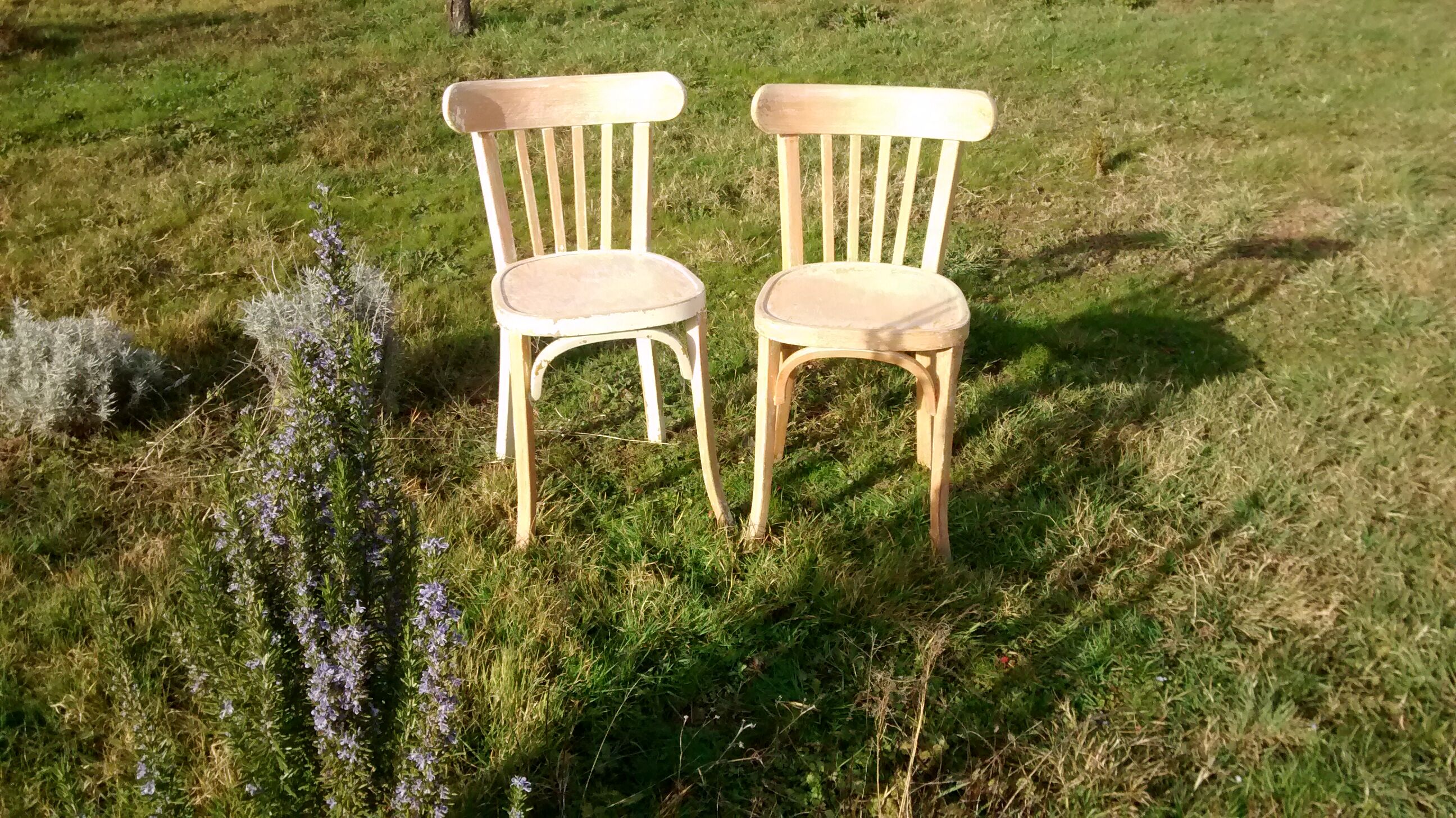 Pair of bistro chairs