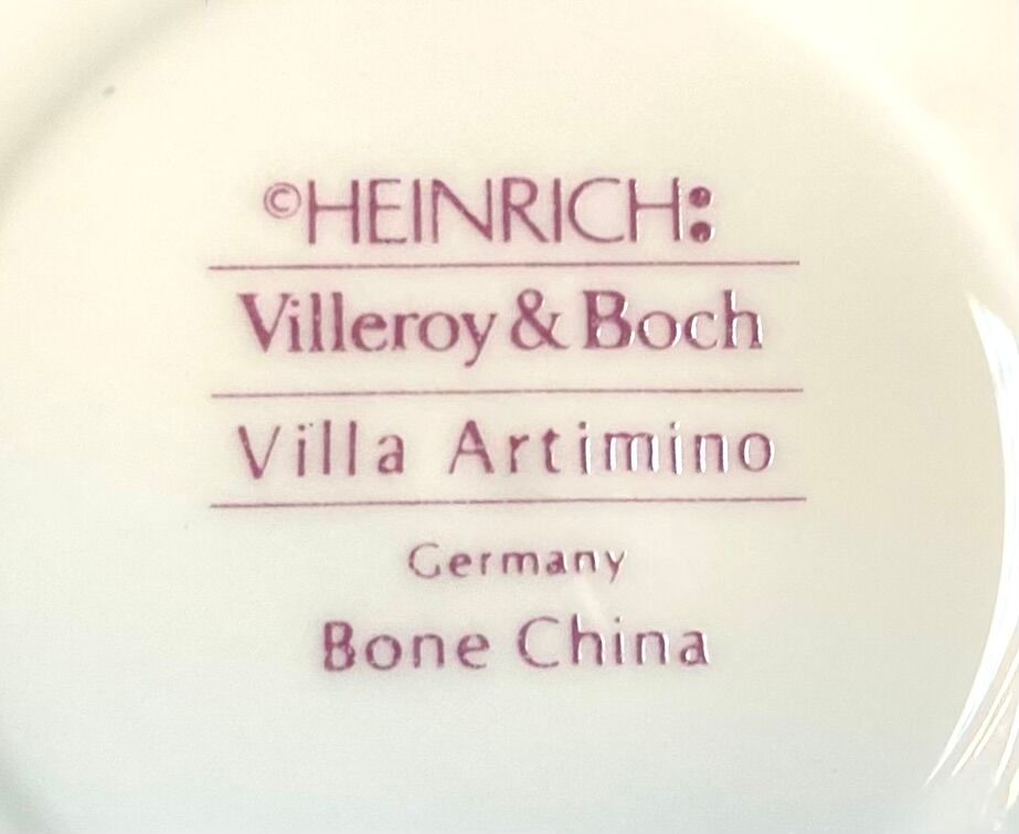 Villeroy & Boch 1960 porcelain coffee set of 6 cups and saucers