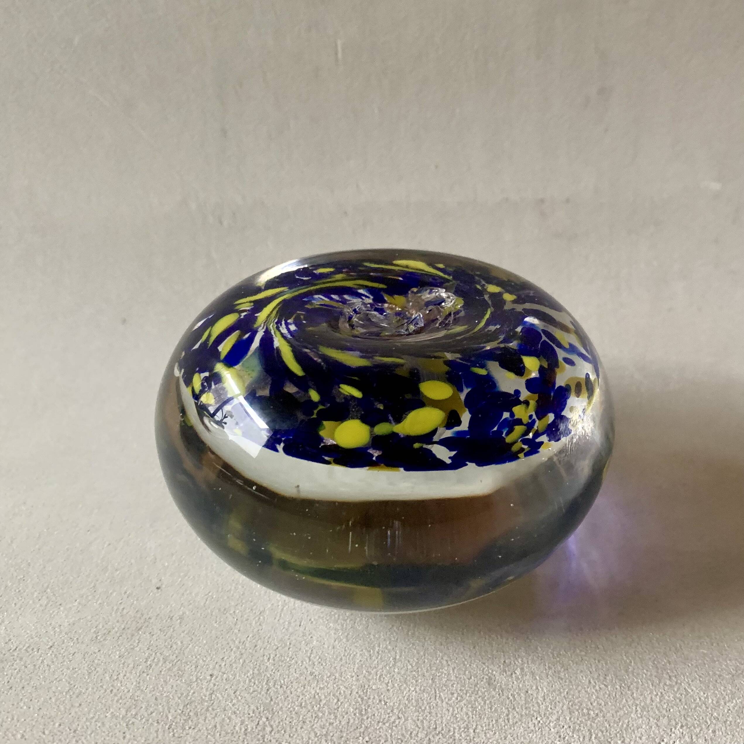 Antique sulfide paperweight - Cross of Jesus