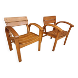 Ensemble de chaises design pour enfants en hêtre années 1950