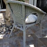 Pair of rattan chairs completely renovated with modern style