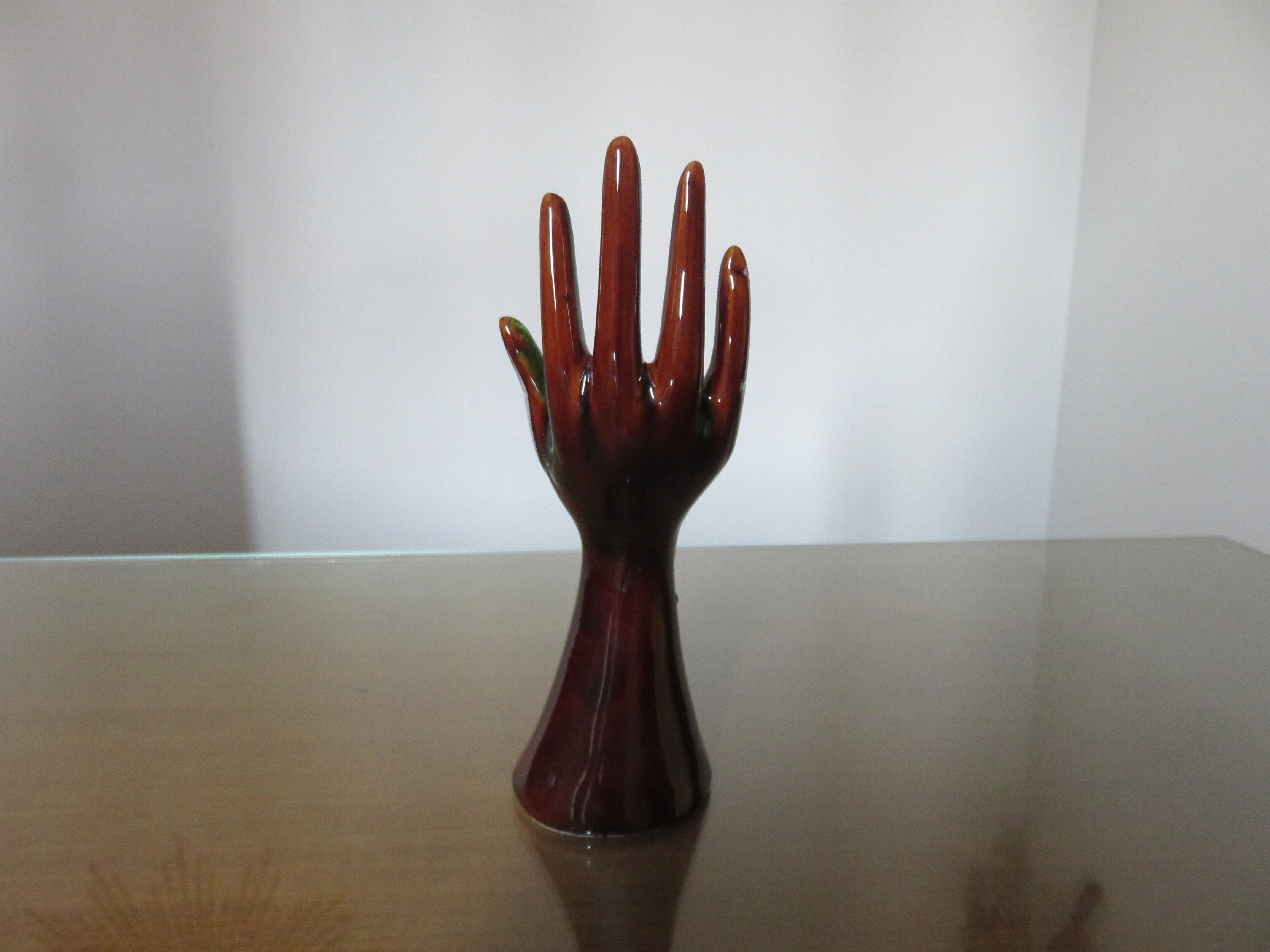 Hand baguier soliflore Vallauris ceramic 60s 70s
