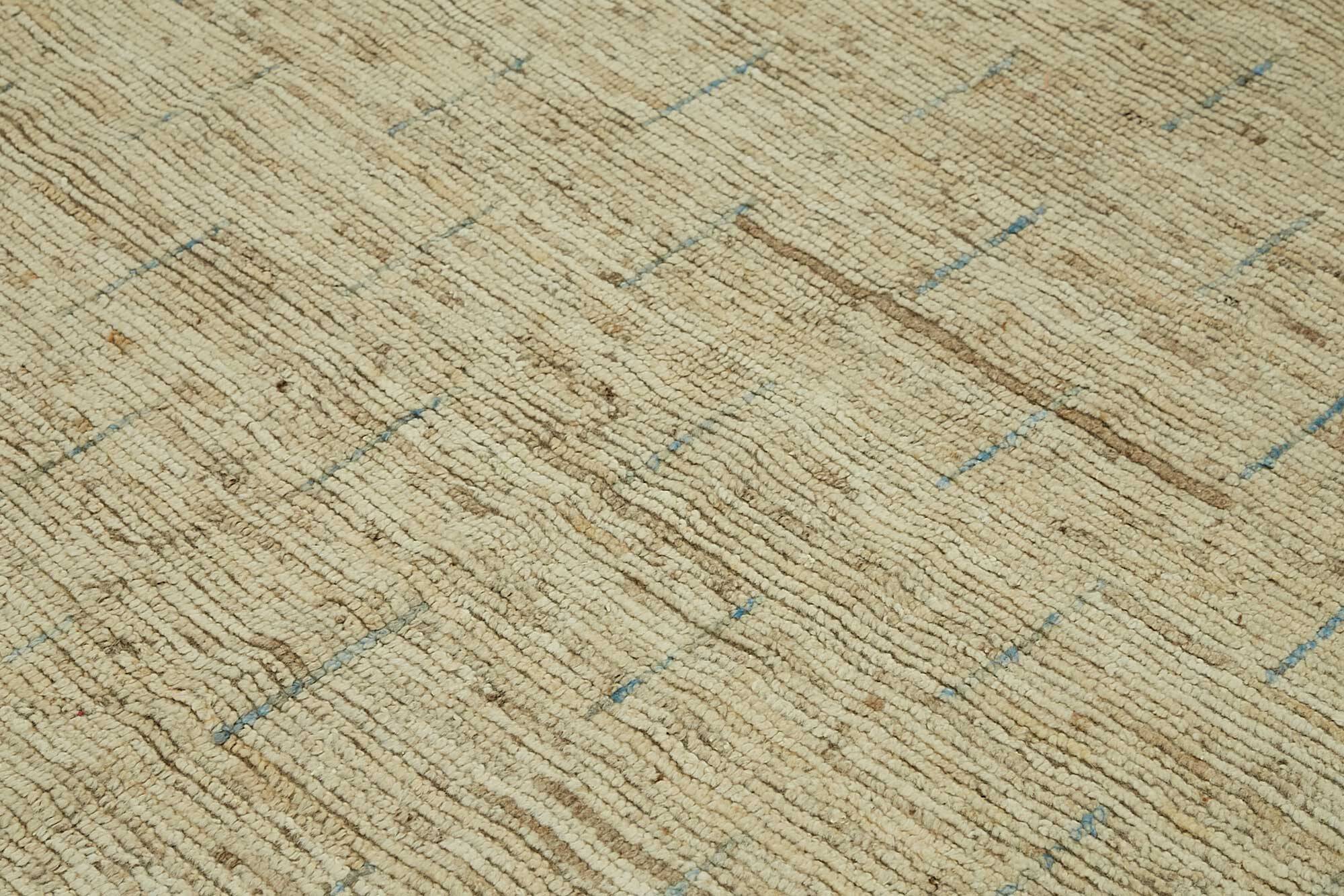 Handwoven Tribal One of a Kind 257 cm x 295 cm Beige Wool Carpet