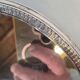 Silver-plated mirror tray centrepiece from the mid-20th century, 30 cm.