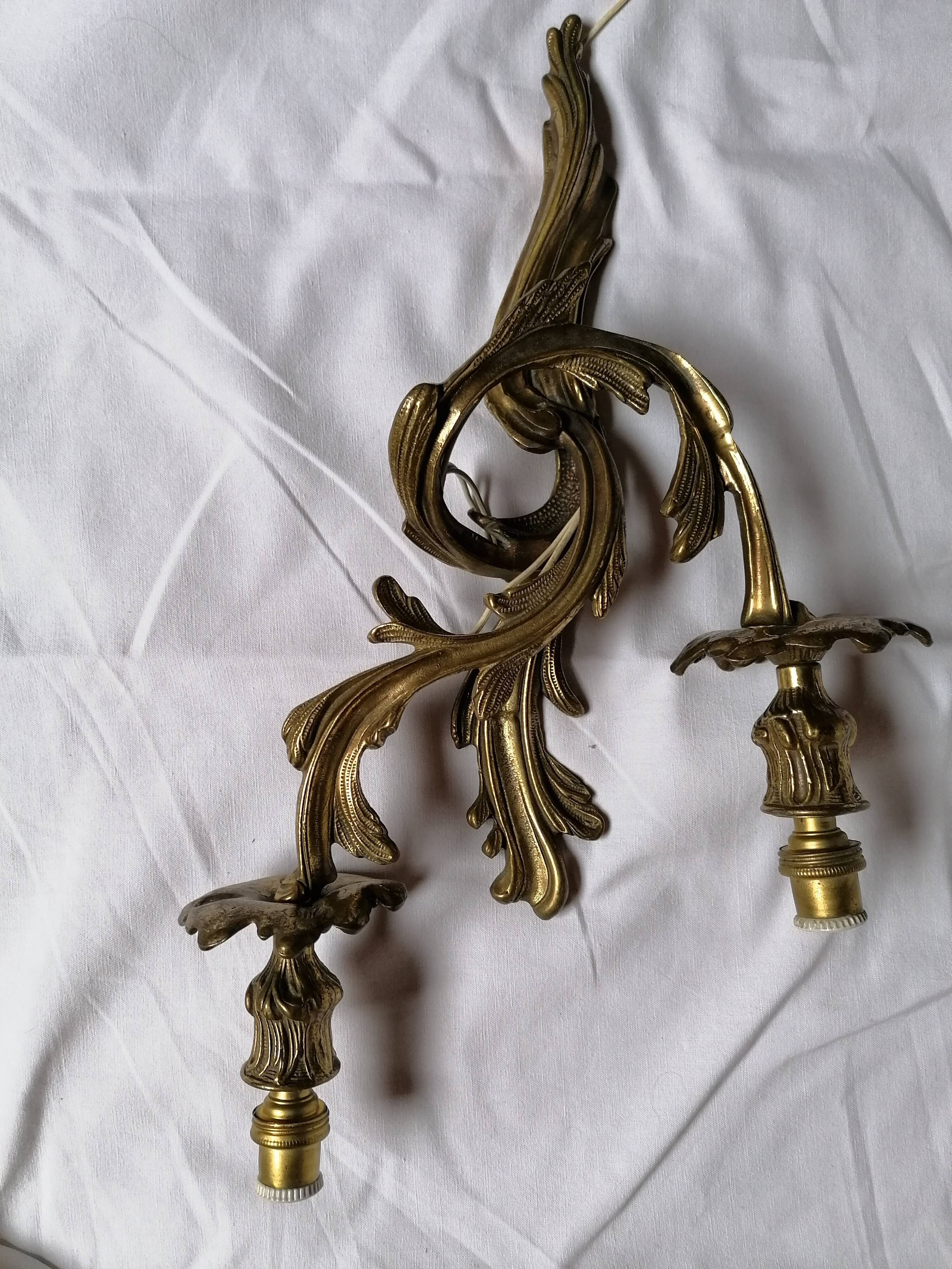 Wall light bronze style Louis XV