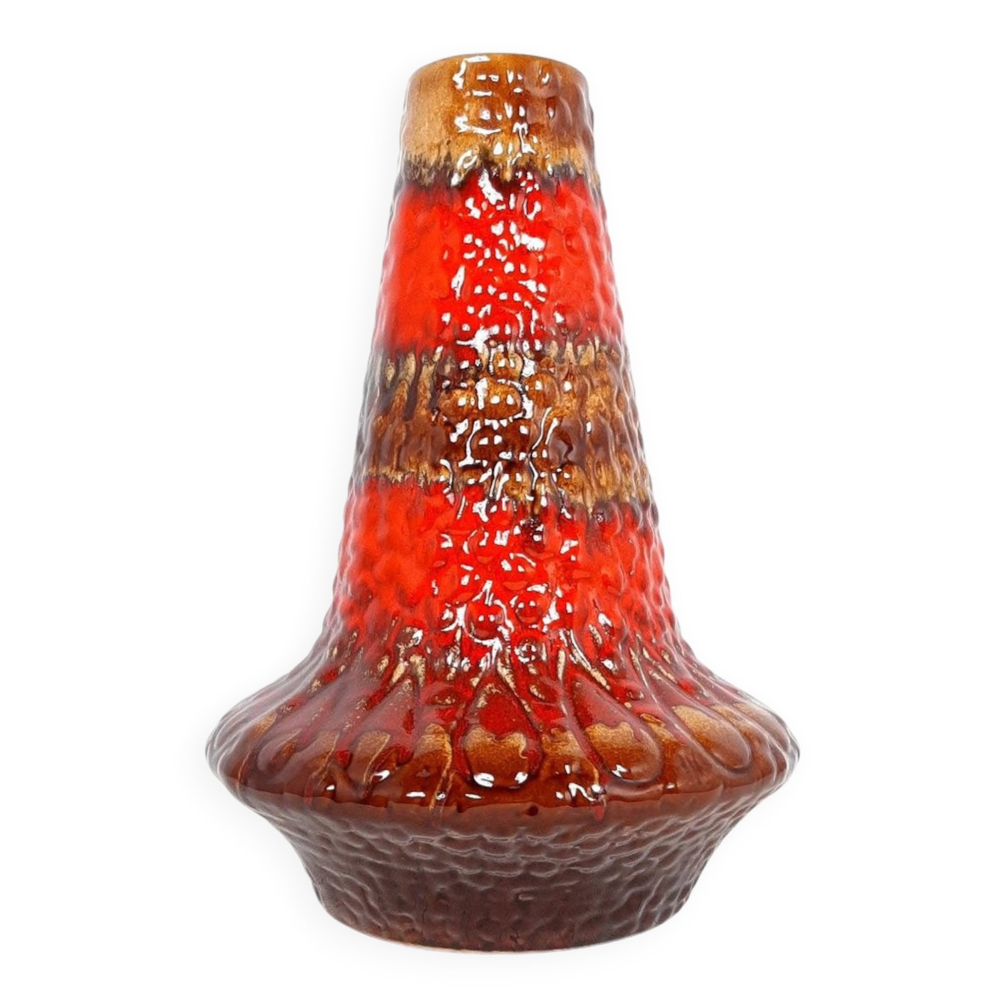 Large vintage lava ceramic vase by KIL Liboje, 1960s.