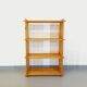 Bookcase vintage pine shelf from the 80s in the style of Maison Regain