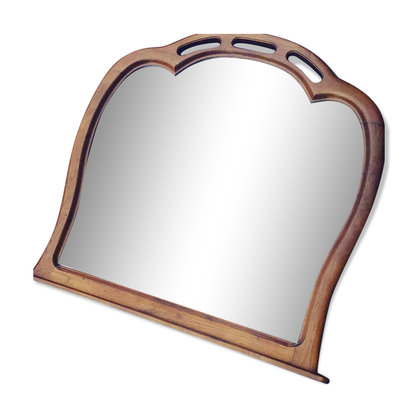 Bevelled chimney mirror