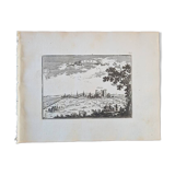 17th century copper engraving "Lens" By Sébastien de Pontault de Beaulieu (1612-1674)