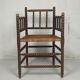 Fauteuil en osier et en bois tourné, années 1930 - 1950