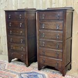 Pair of English oak chiffoniers from the 1930s