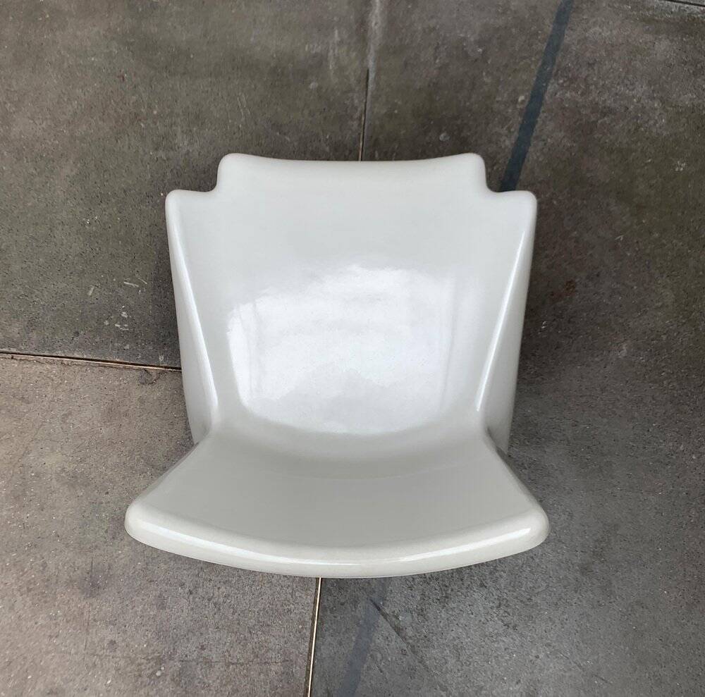 Stackable German chair in mid-century space age style by Helmut Bätzner for Bofinger, 1960s.