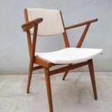 Pair of Scandinavian style bridge armchairs
