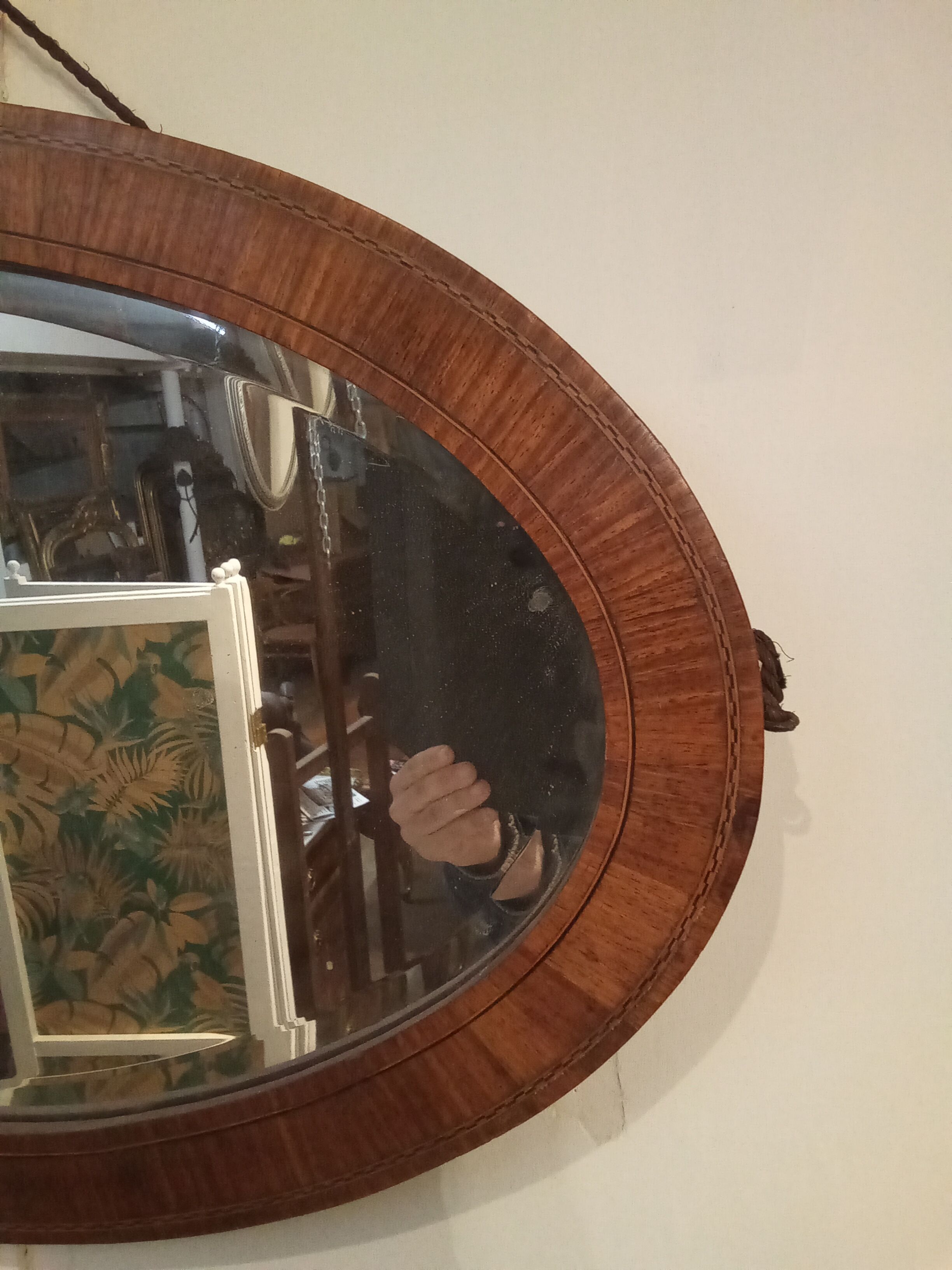 Art Deco oval mirror 75x44cm