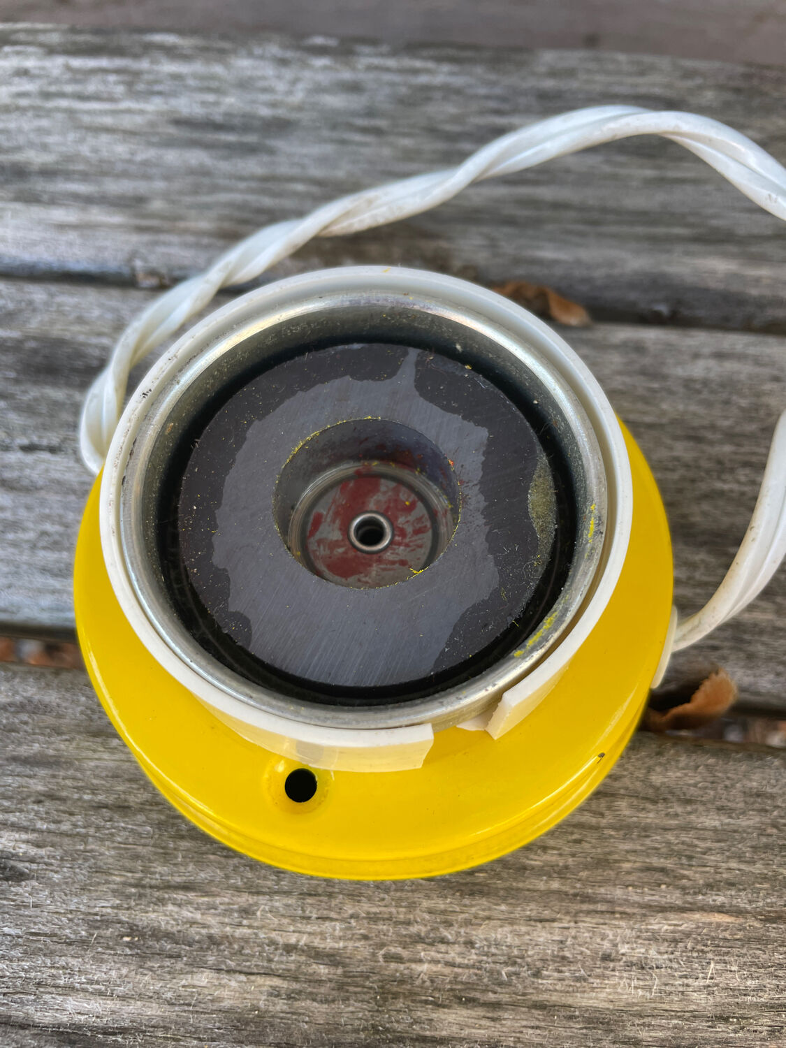 Magnetic wall lamp enamel yellow abo 1960