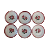 6 flat plates vintage Digoin Sarreguemines model Cibon Lot 3