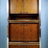 Vintage Scandinavian furniture in two modules in Macassar and chromed metal circa 1960