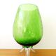 Green Empoli glass tealight vase
