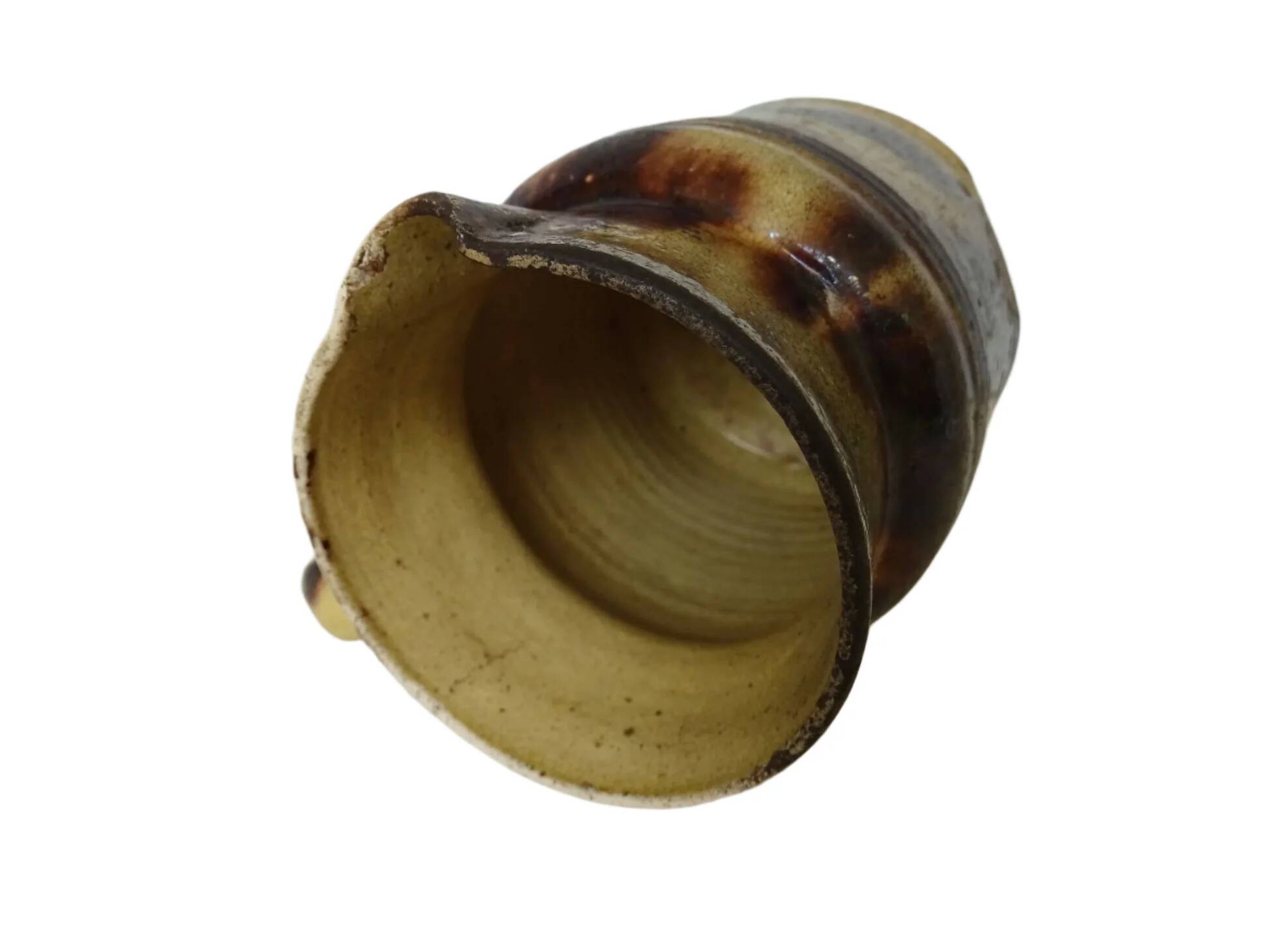 Pichet en poterie antique française de Dieulefit