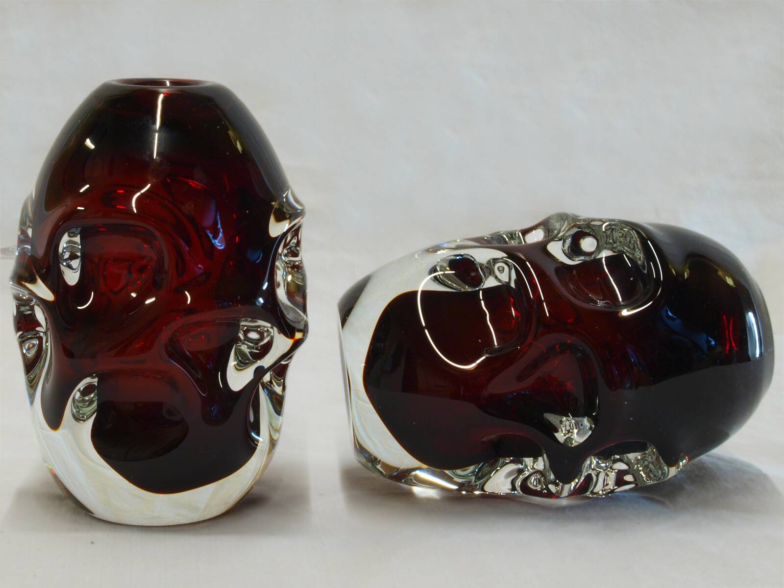 Pair of glass vases by Aseda, Sweden