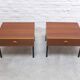 Modernist pair of bedside tables with drawers, 1960s