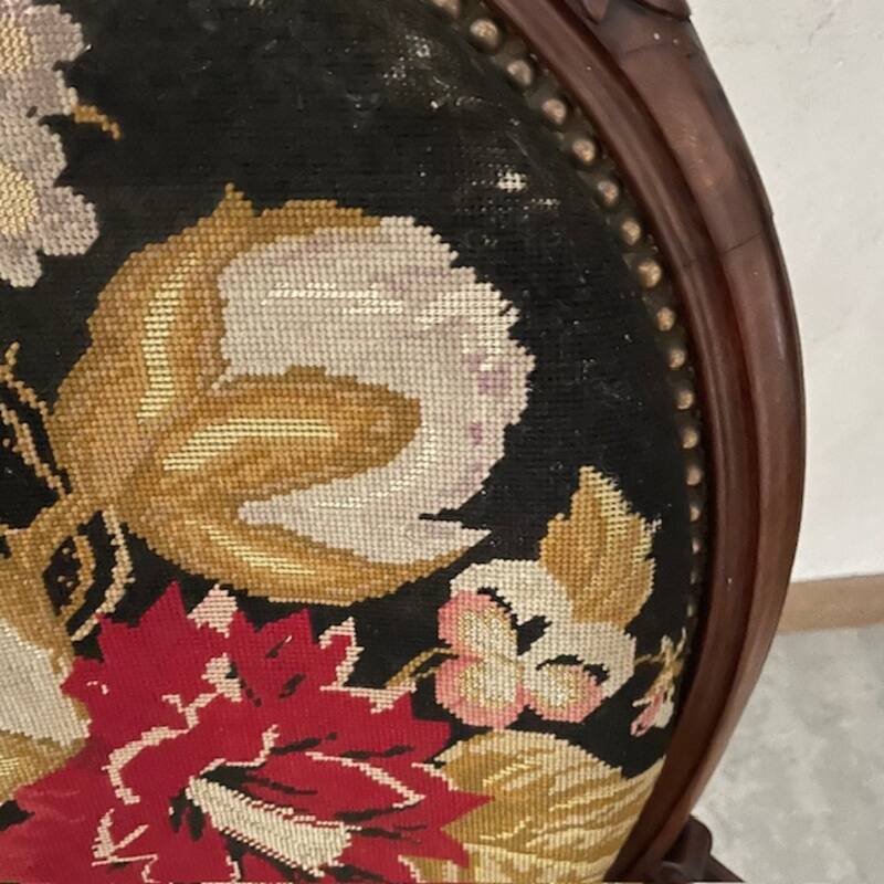 Louis XV armchair with floral upholstery