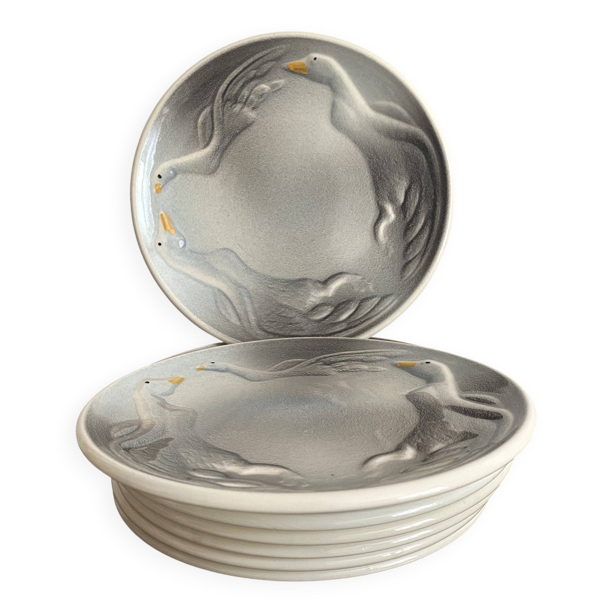 Foie gras plates from the Londe earthenware factory