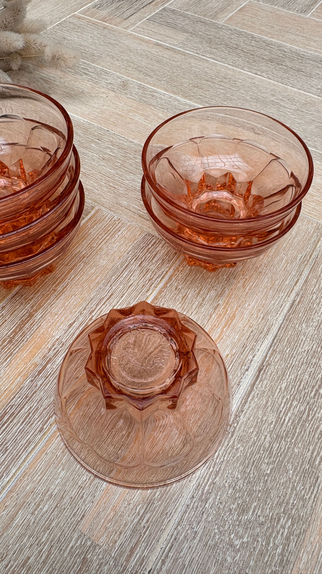 Lot de 6 coupes en verre