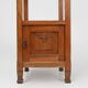 French Art Deco Nightstand in Oak with Pink Marble Top, 1930s