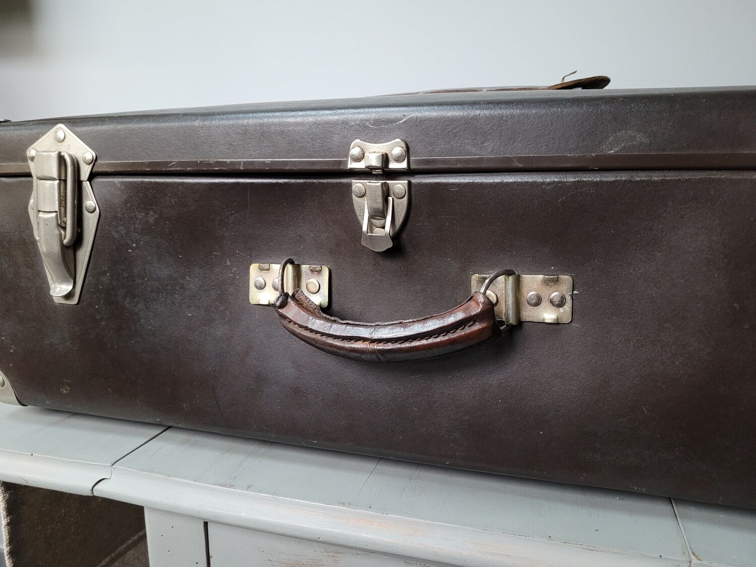 Antique cardboard suitcase